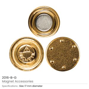 Gold Plated Round Button Magnets - Image 3