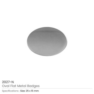 Oval Flat Metal Badges - Image 3