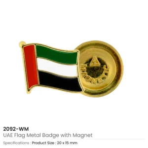 UAE Flag Design Badges with Magnet Attachment - Image 5