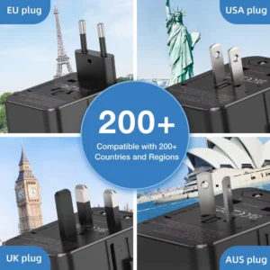 Universal Travel Adaptors, 17W, 2Type C+2USB+AC Port - Image 3