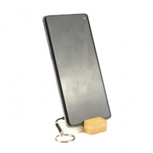 Bamboo Phone Stand Keychain - Image 6