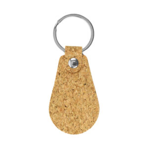 Cork PU Keychains with 32mm Key Ring