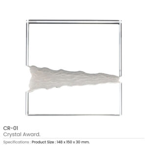 Square Crystal Awards in Hardboard Box - Image 3