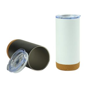 Travel Tumbler with Cork Base 450ml Stainless Steel - Ramadan Gifts - Image 6