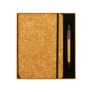 Cork Notebook and Ball Pen Gift Set