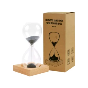 Magnetic Sand Timer with Wooden Base - 2 Minutes - Image 9