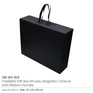Foldable Gift Box with Magnetic Closure & Ribbon Handle - Image 9