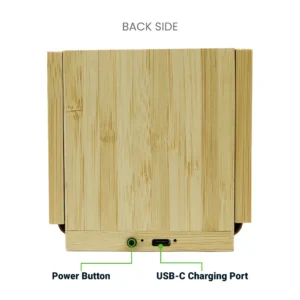 Foldable Bamboo Fast Wireless Charging Pad 15W with Mug Warmer and Pen Holder - Image 5