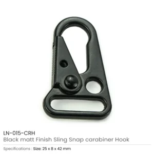 Sling Snap Carabiner Hook in Black Matt Finish - Image 5