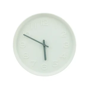 Round Analog Wall Clock Matte Finish White - Image 4