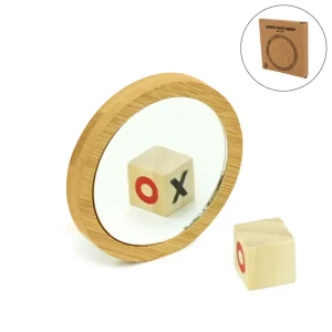 Bamboo Pocket Mirrors in Round-shaped, Lightweight & Portable