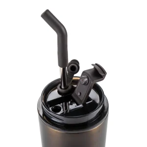 Double Wall SS Tumblers with Transparent Lid and Metal Straw - 500ml - Image 5