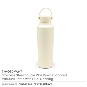 Dual Opening SS Bottles, Double-Wall Insulated Body, Powder Coated, 500ml - Image 9