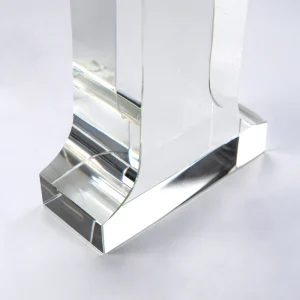 Crystal Glass Trophy in Number One Shape with Gold Lock Closure Box - Image 5