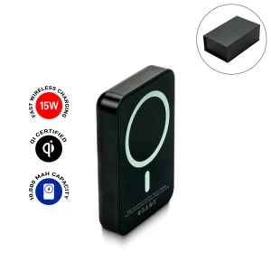 MagSafe Wireless Powerbank with Light-Up Logo, 15W Fast Charging, 10K mAh