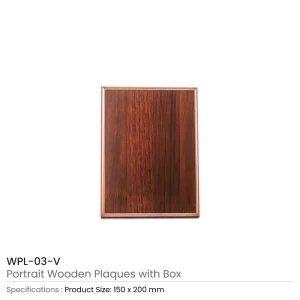 Portrait Wooden Plaques with Stand and Presentation Box - Image 9