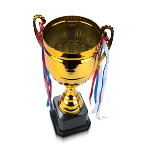 Metal Cup Trophies with Removable Ribbon Attached to Both Handles - Image 6