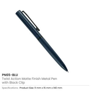Metal Pens Twist Action Matte Finish and Black Clip - Image 9