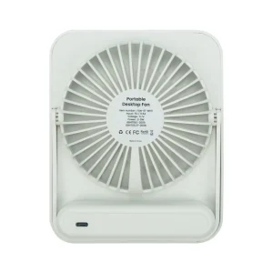 Rechargeable Table-Top Fan with Rotating Desk Stand, Compact & Portable, Type-C - Image 6